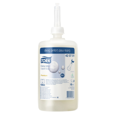 TORK 420701 extramilde Flüssigseife Weiss S1 - Karton à 6 Patronen