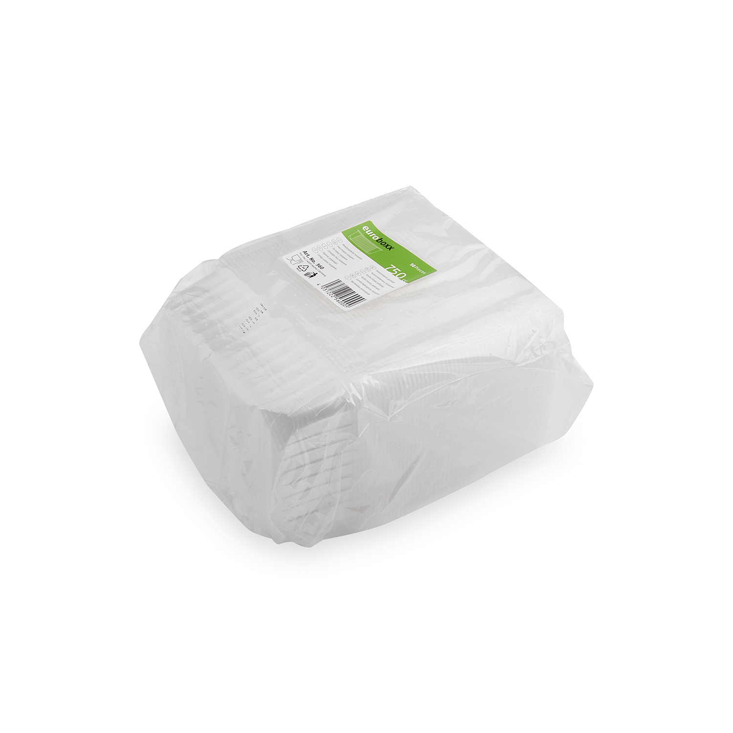 Rechteckschale (PP) klar 186 x 133 mm 750ml - 50 Stück