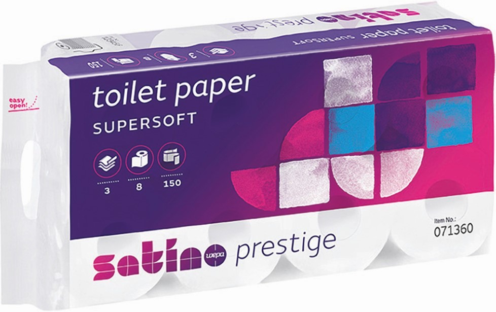 Toilettenpapier Prestige 150 Coupons, 8 Rollen WEPA 2010.1037