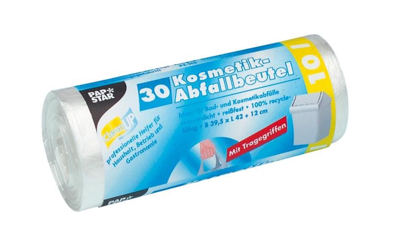PAPSTAR Mülleimerbeutel HDPE, 10 Liter, transparent