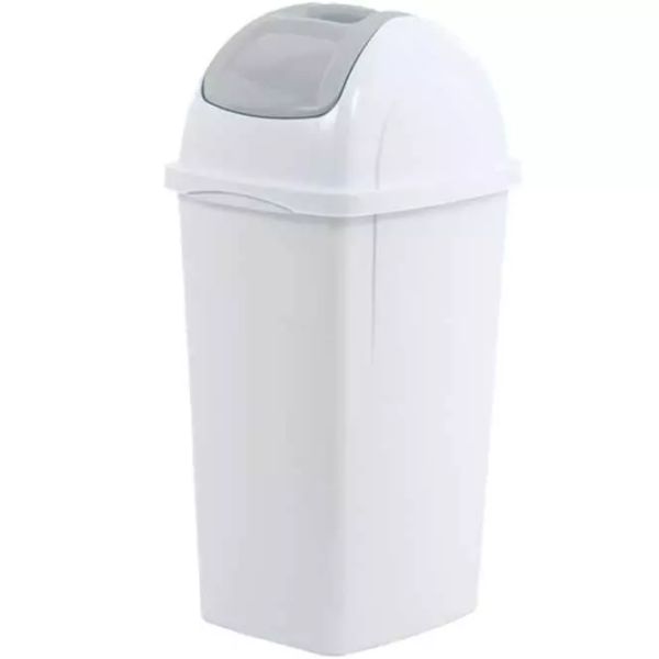 Schwingdeckeleimer Abfallbehälter weiss - 33 Liter