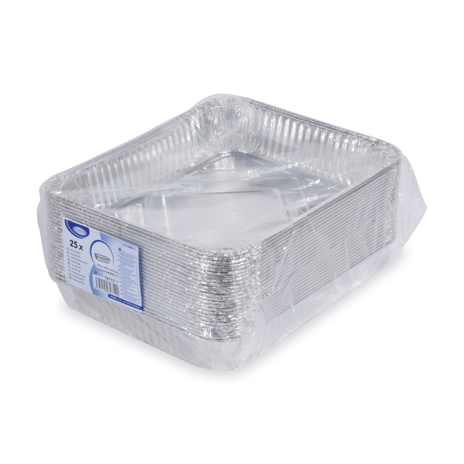 Schale (ALU) Gastro eckig 323 x 262 x 55 mm 3610ml 1,2 - 25 Stück