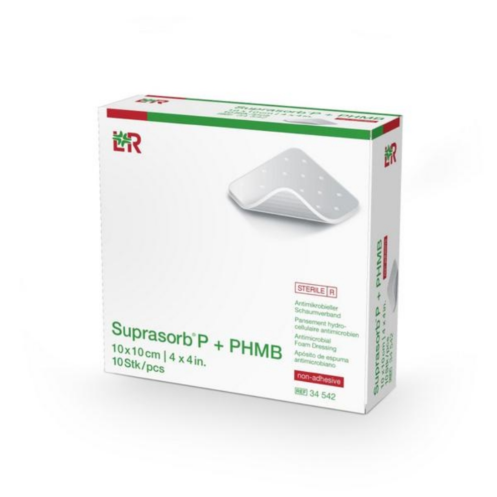 Suprasorb P+PHMB antimikrobeller Schaumverband 10 Stück