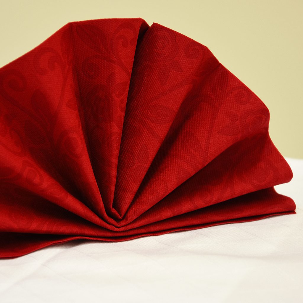 Serviette PREMIUM Dekor-R rot 40 x 40 cm - 50 Stück