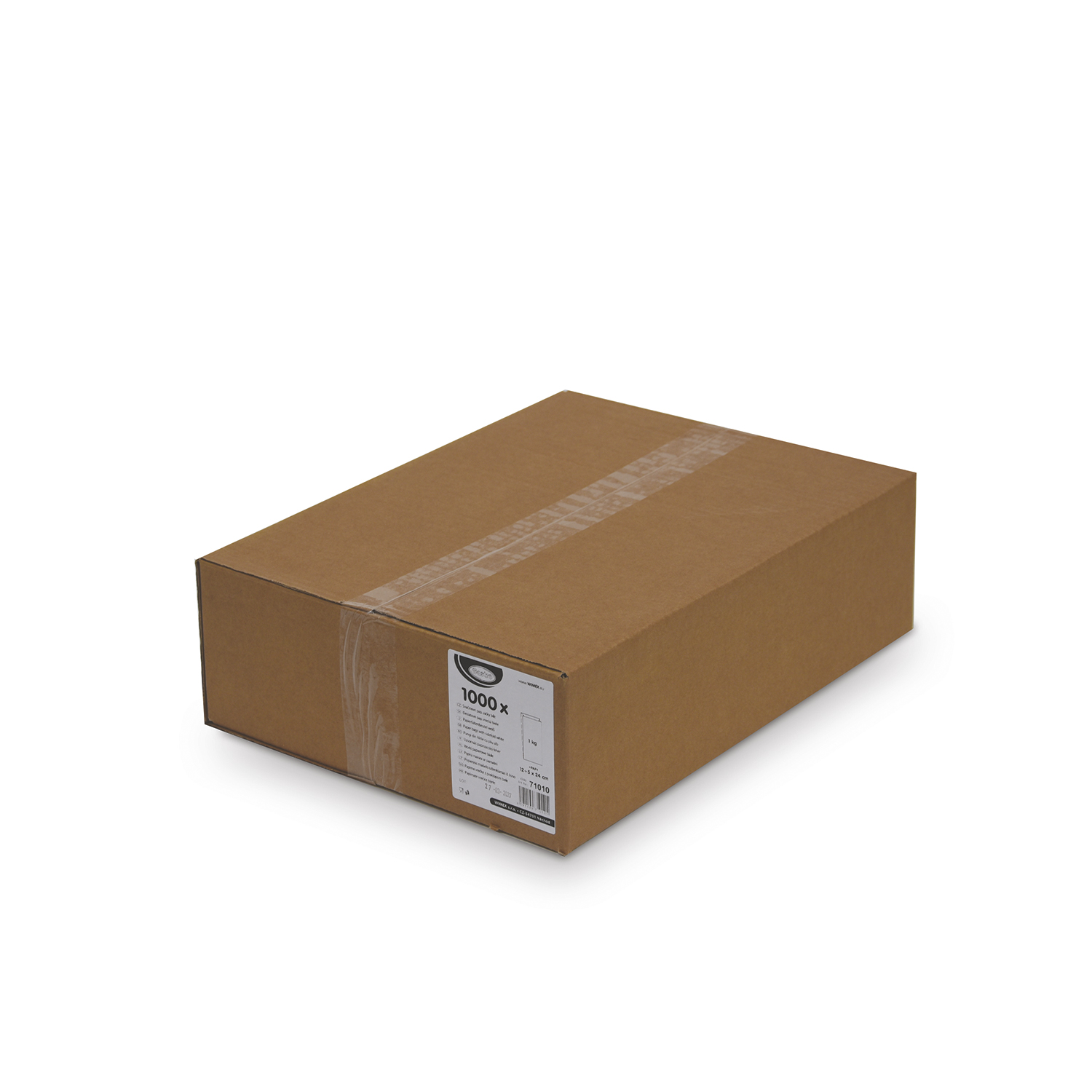 Papierfaltenbeutel weiß 12+5 x 24 cm 1kg - 1000 Stück