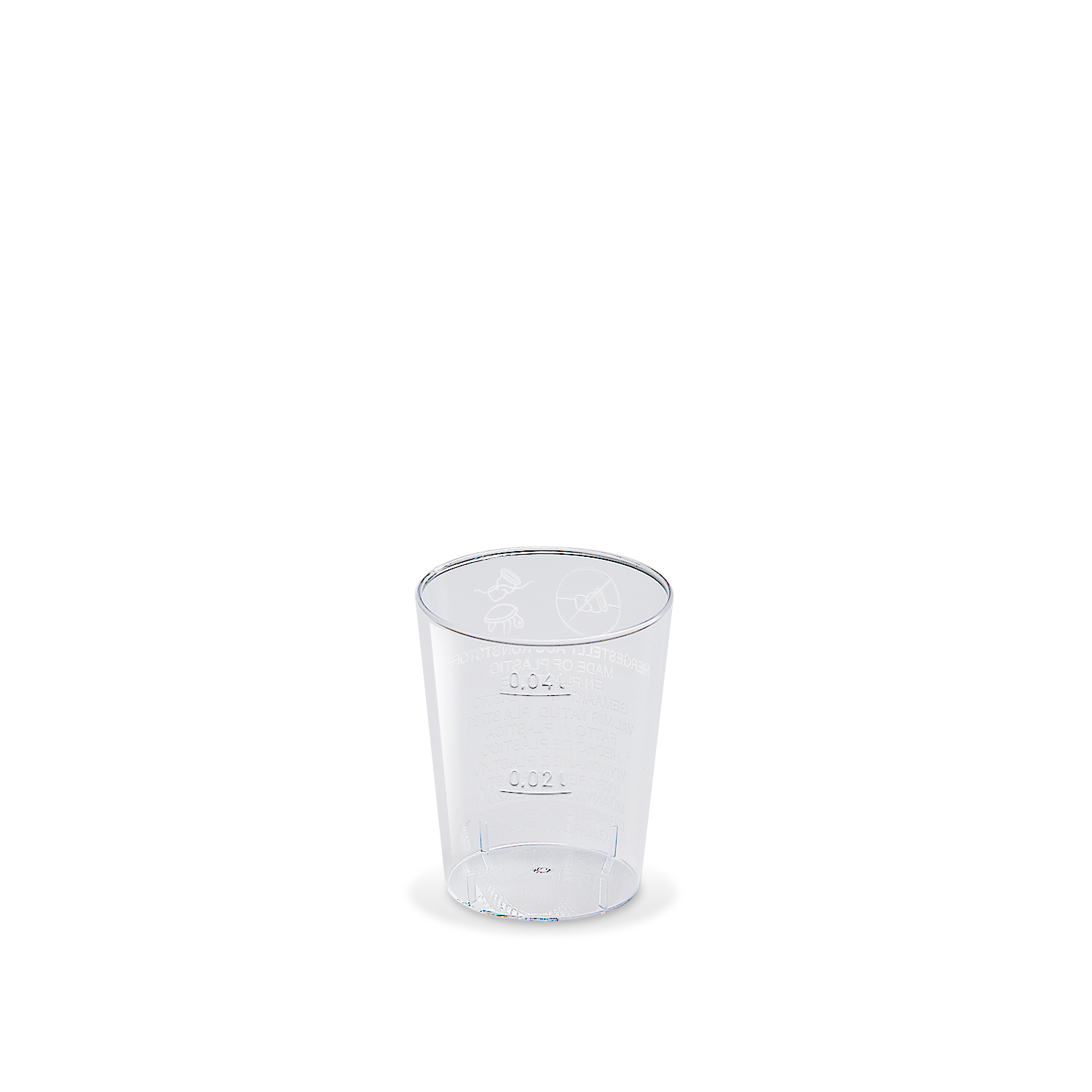 Schnapsglas (PS) 43mm 2cl,4cl - 50 Stück