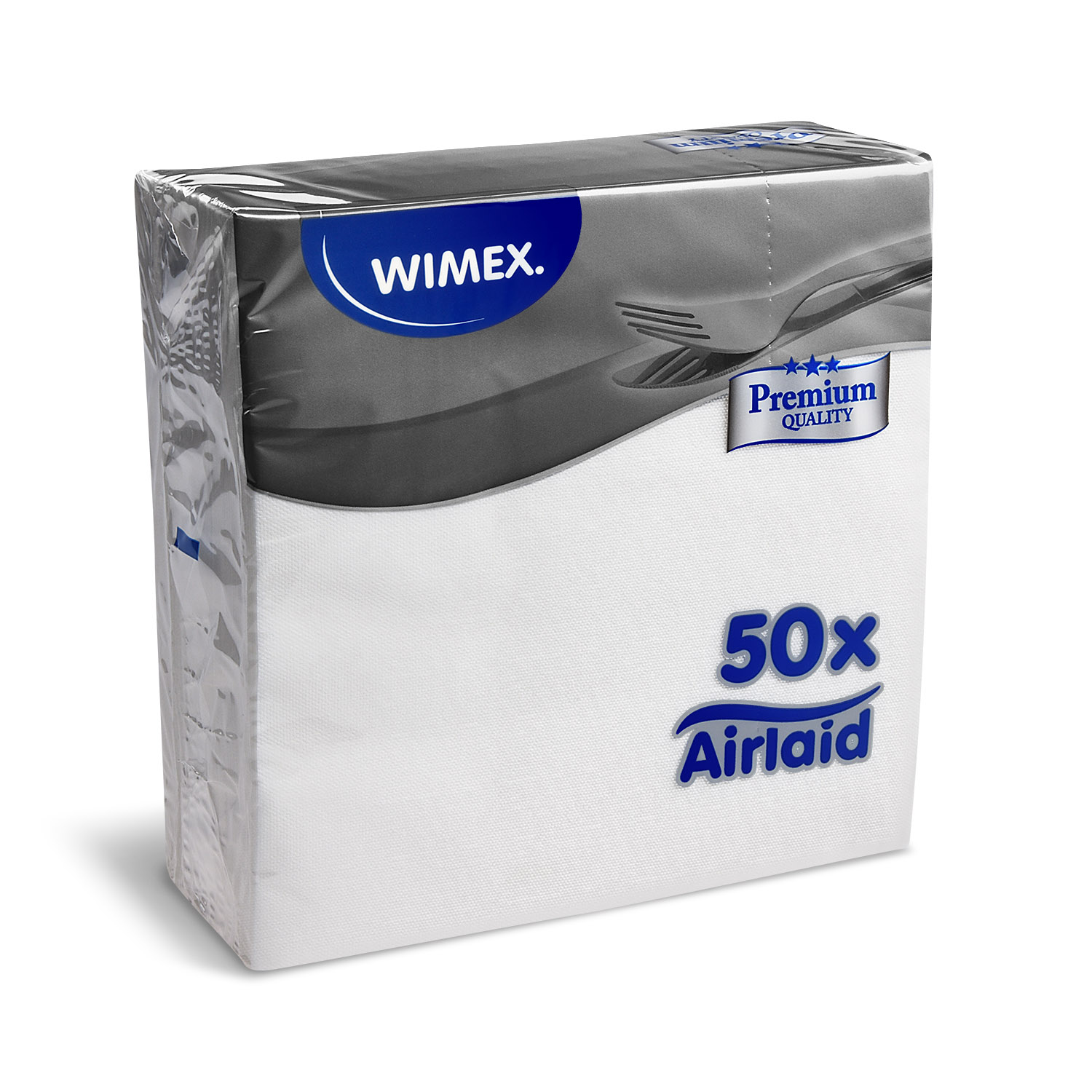 Airlaid Serviette PREMIUM weiß 40 x 40 cm - 50 Stück