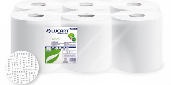 Lucart Handtuchrolle Eco 300 1-lagig - 6 Rollen pro Pack