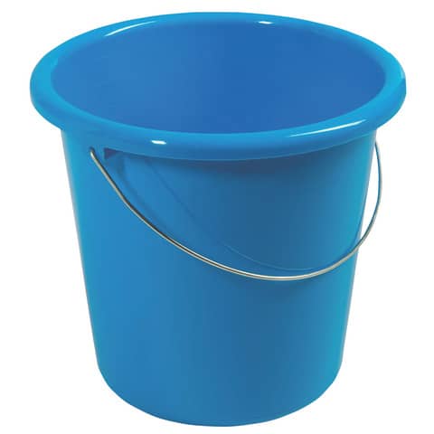 Haushalteimer 10 Liter in Blau mit Stahlbügel