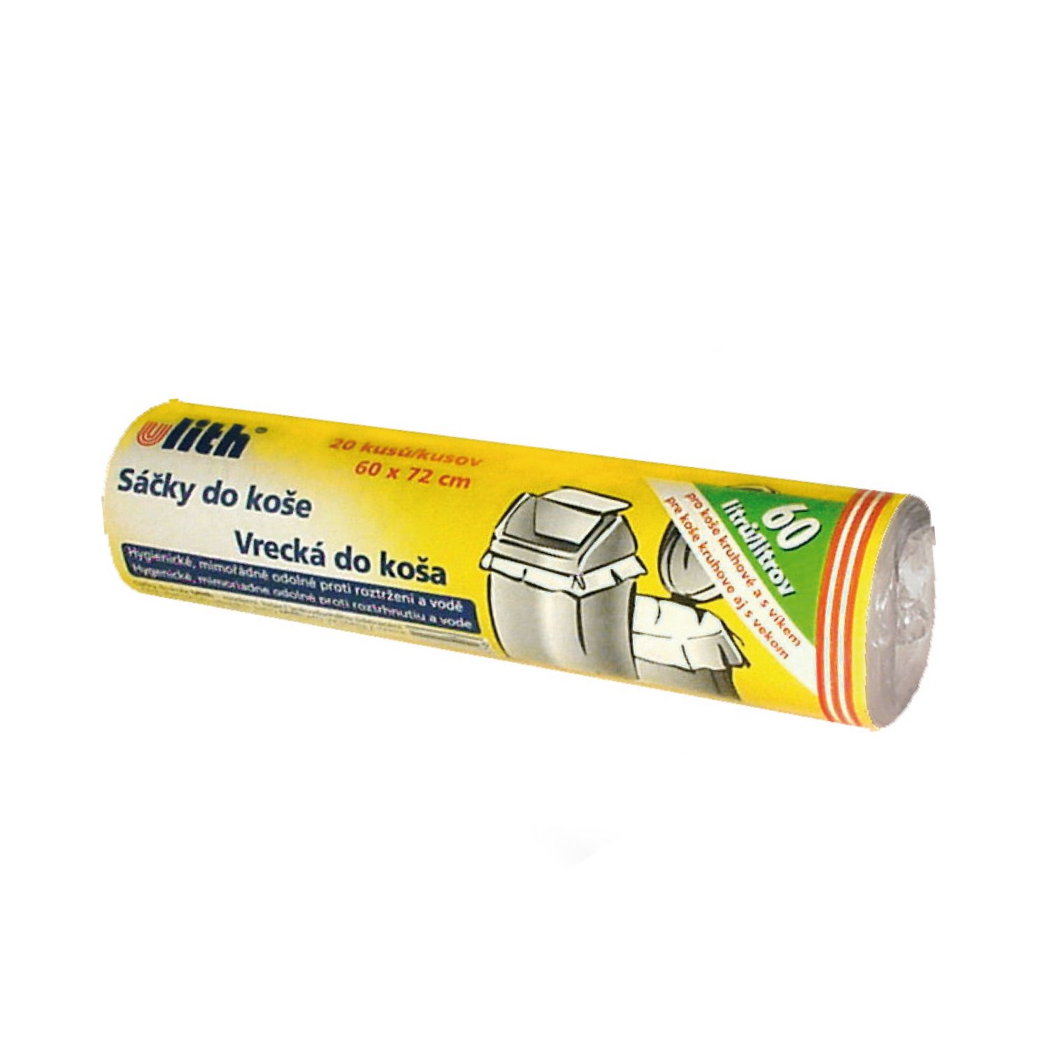 20x Mülleimerbeutel (HDPE) transparent 60 x 72 cm 60L