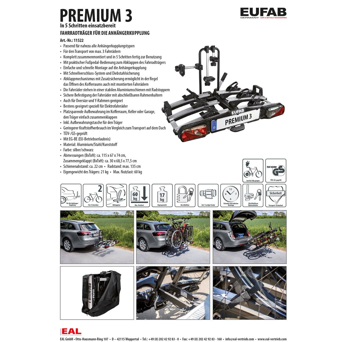 EUFAB Fahrradträger Premium 3