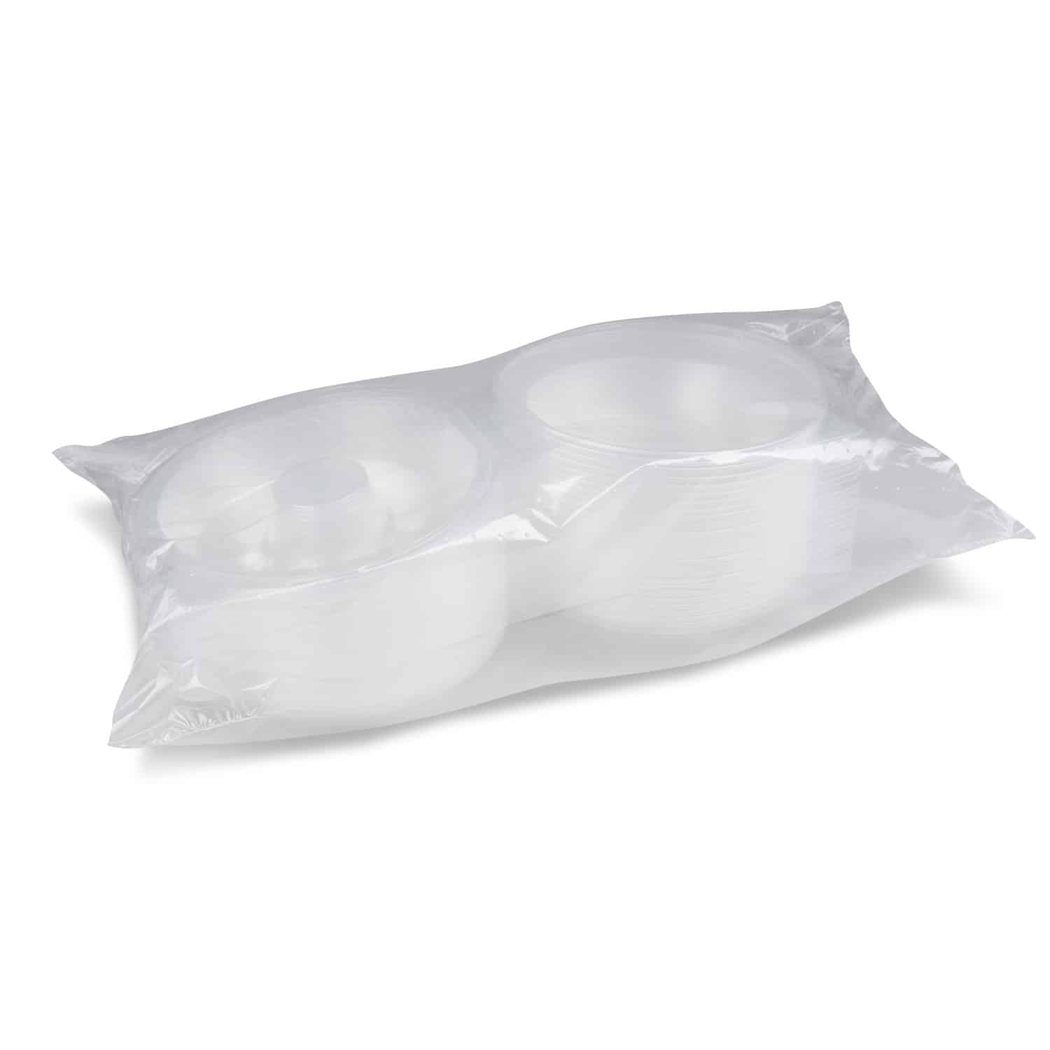 Salatschale (PP) mit Dipfach im Domdeckel klar 1600ml - 25 Stück