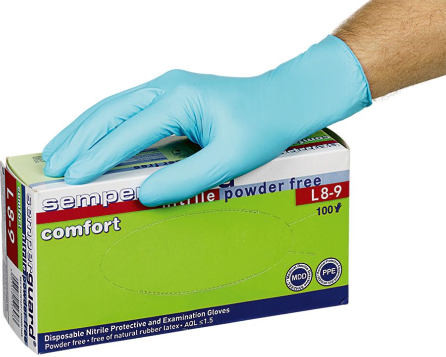 Einweghandschuhe SEMPERGUARD FORCE BLUE - Grösse XL/9-10