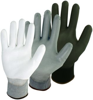 Feinstrickhandschuh mit PU-Beschichtung EN388 4. 1. 3. 1 9 (L)-Schwarz