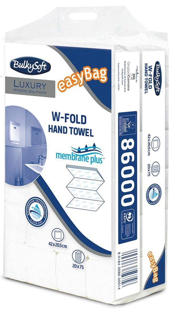 Faltpapier BulkySoft 86000 Membrane Plus W-Falz 3-lagig 20.5x42cm (Ersatz 86001)