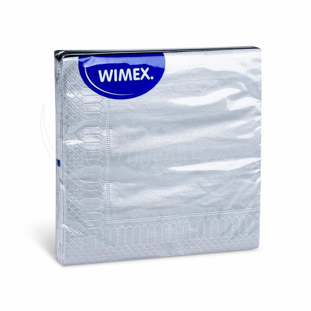 Serviette (PAP FSC Mix) 3-lagig silber 33 x 33 cm - 20 Stück