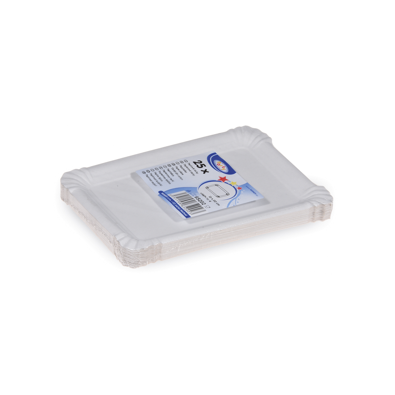Pappteller weiß 13 x 20 cm RECY - 25 Stück