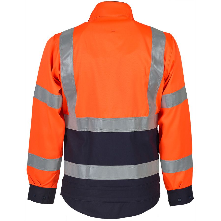Multinorm-Warnschutzjacke SIO-SAFE EXTRA LARRAU, leuchtorange/dunkelblau - Grösse 42/44