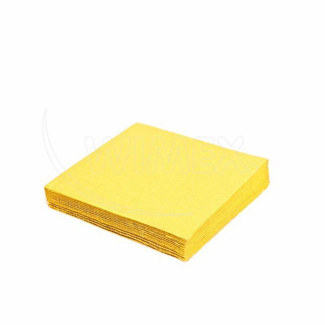 Serviette PAP FSC Mix 40 x 40 cm gelb, 3-lagig, Packung mit 250 Stück