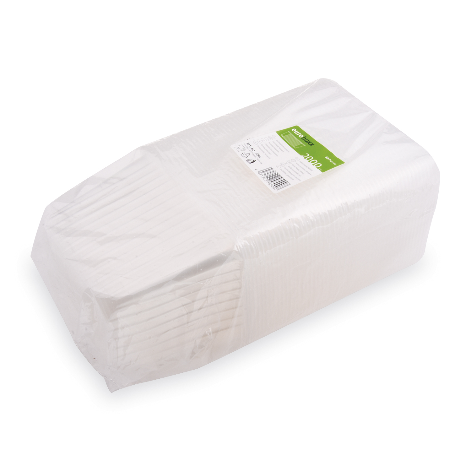 Rechteckschale (PP) klar 186 x 133 mm 2000ml - 50 Stück