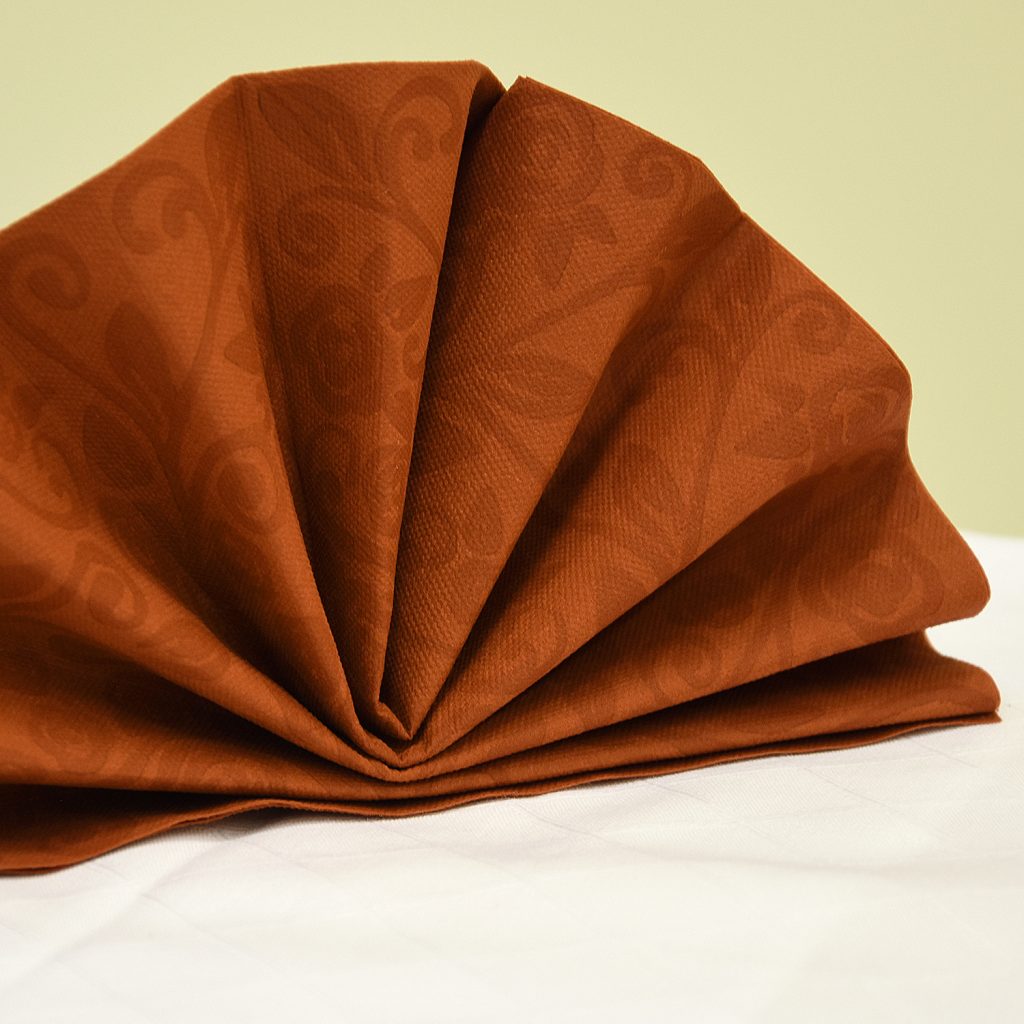 Serviette PREMIUM Dekor-R terrakotta 40 x 40 cm - 50 Stück