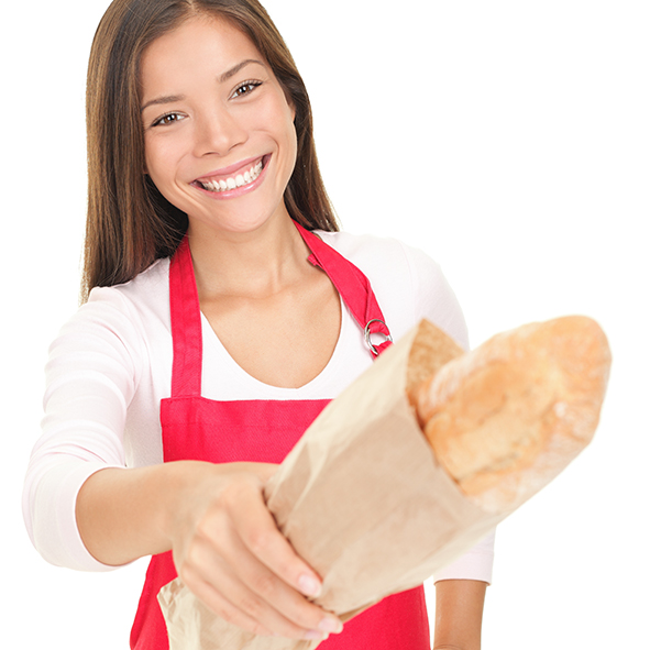 Papierfaltenbeutel braun 12+5 x 59 cm Baguette - 1000 Stück