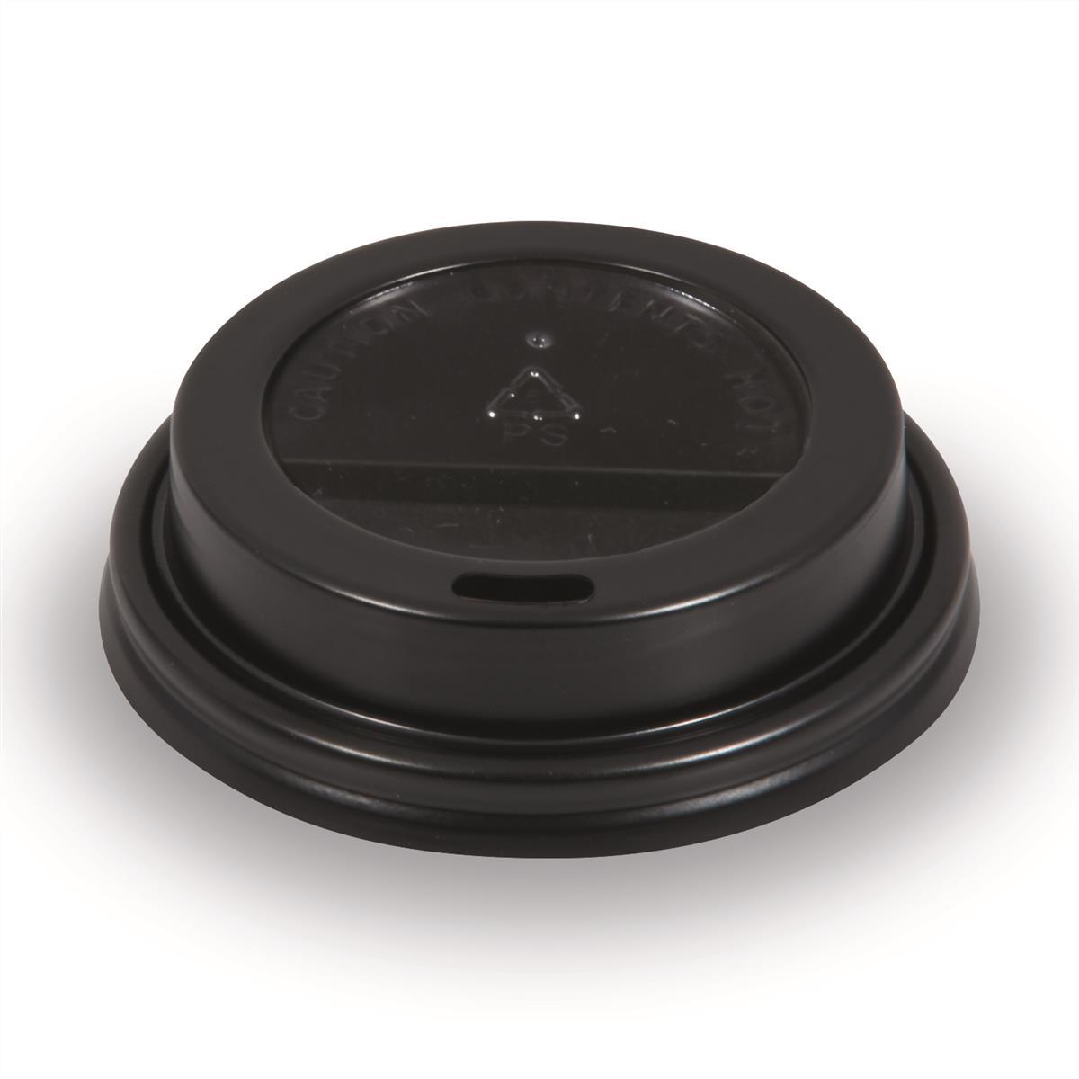 Domdeckel (PS) schwarz 73mm - 100 Stück