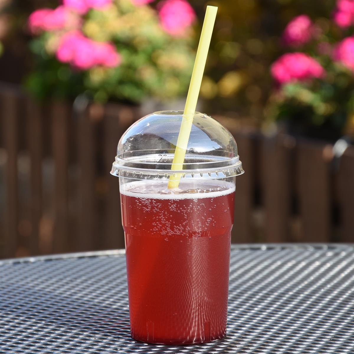 Domdeckel (rPET) mit Öffnung klar 95mm - 50 Stück