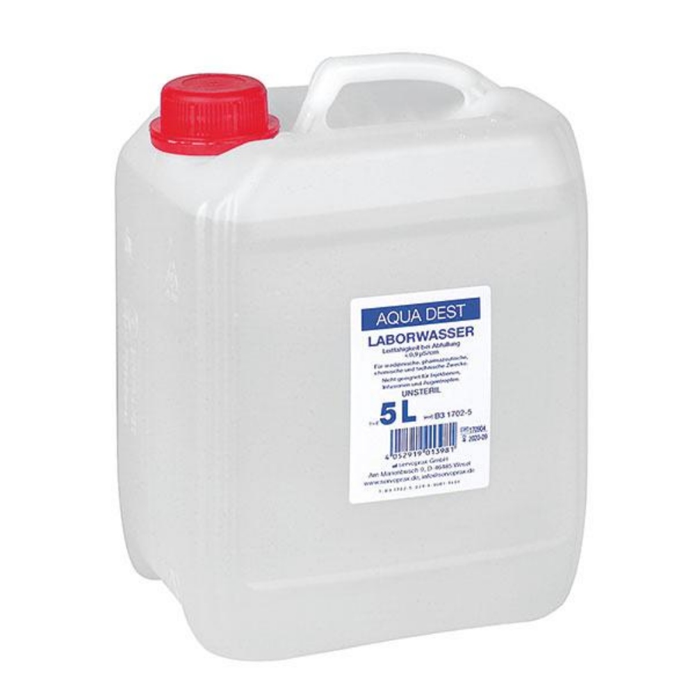 Aqua Destiliertes Laborwasser 5 Liter