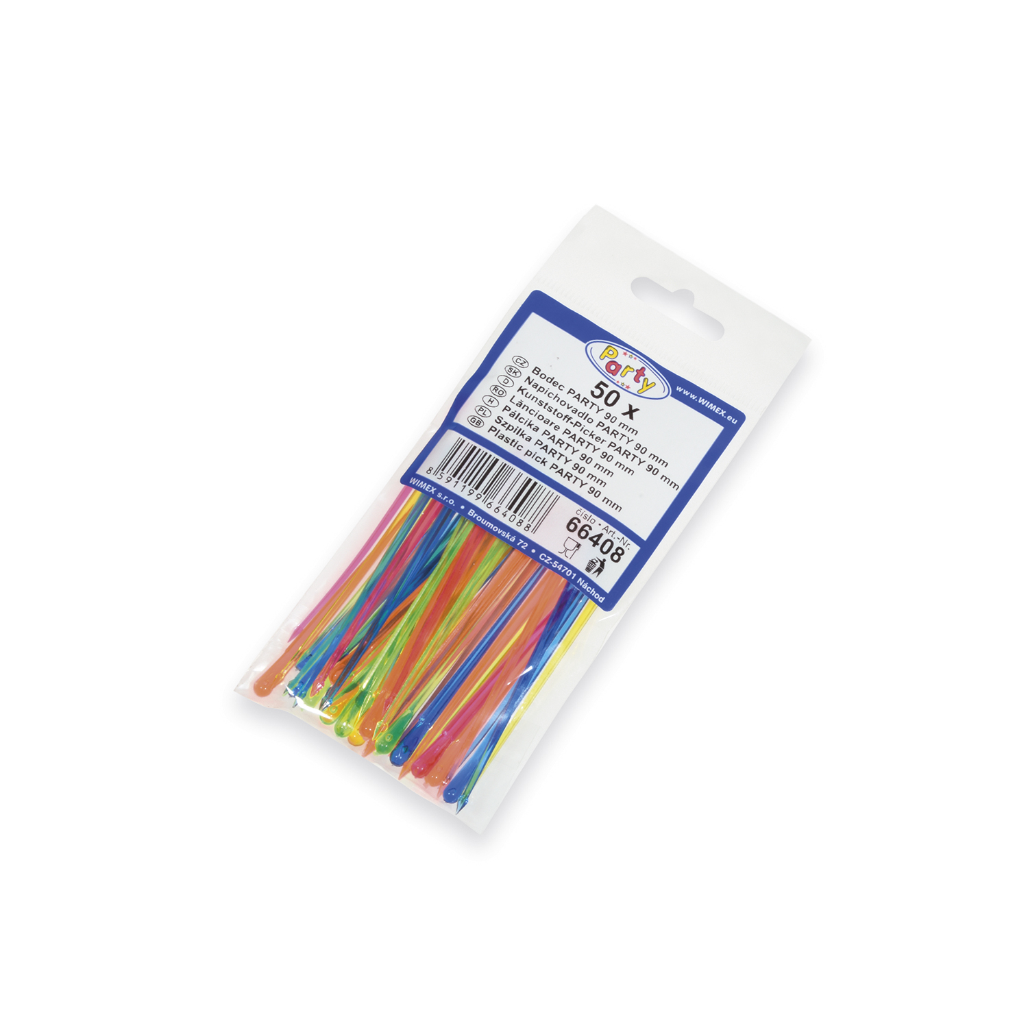 Kunststoff-Picker (PS) Party 9cm - 50 Stück