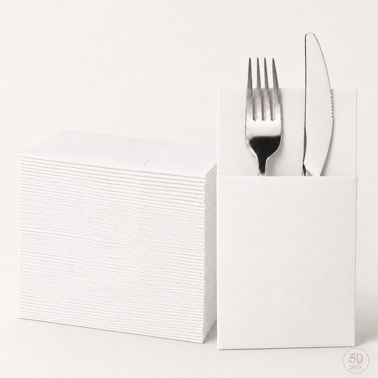 Serviette CutleryStar PREMIUM weiß 32 x 40 cm - 50 Stück