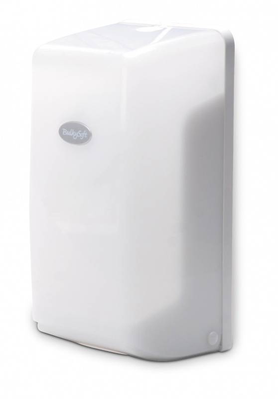 Spender für Toilettenpapier Einzelblatt Bulkysoft, weiss, 27.5x12.1x13.5cm - 1 Spender