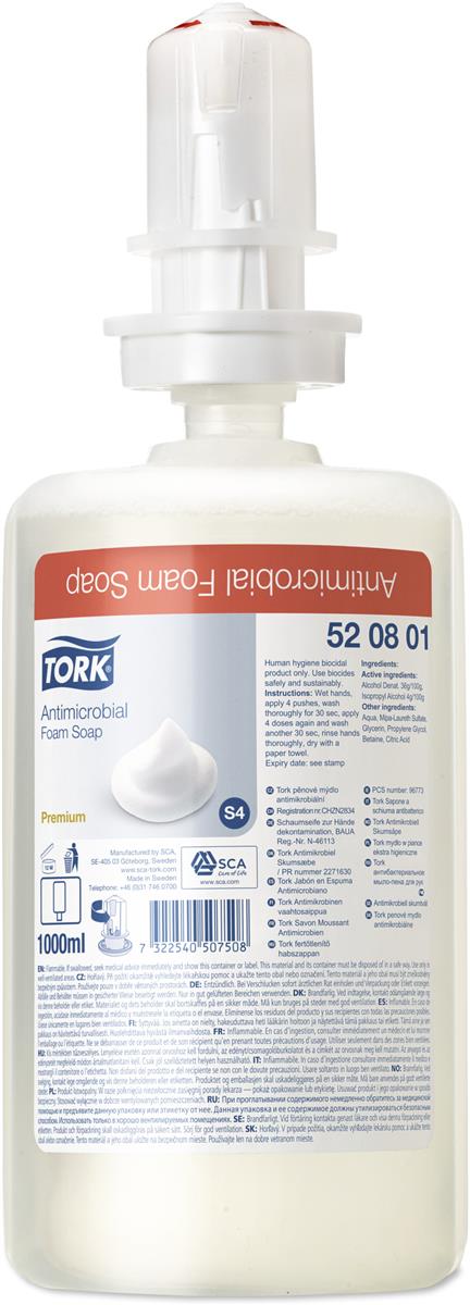 TORK 520801 Schaumseife zur Händedekontamination - S4 Patrone à 1000ml (520800)