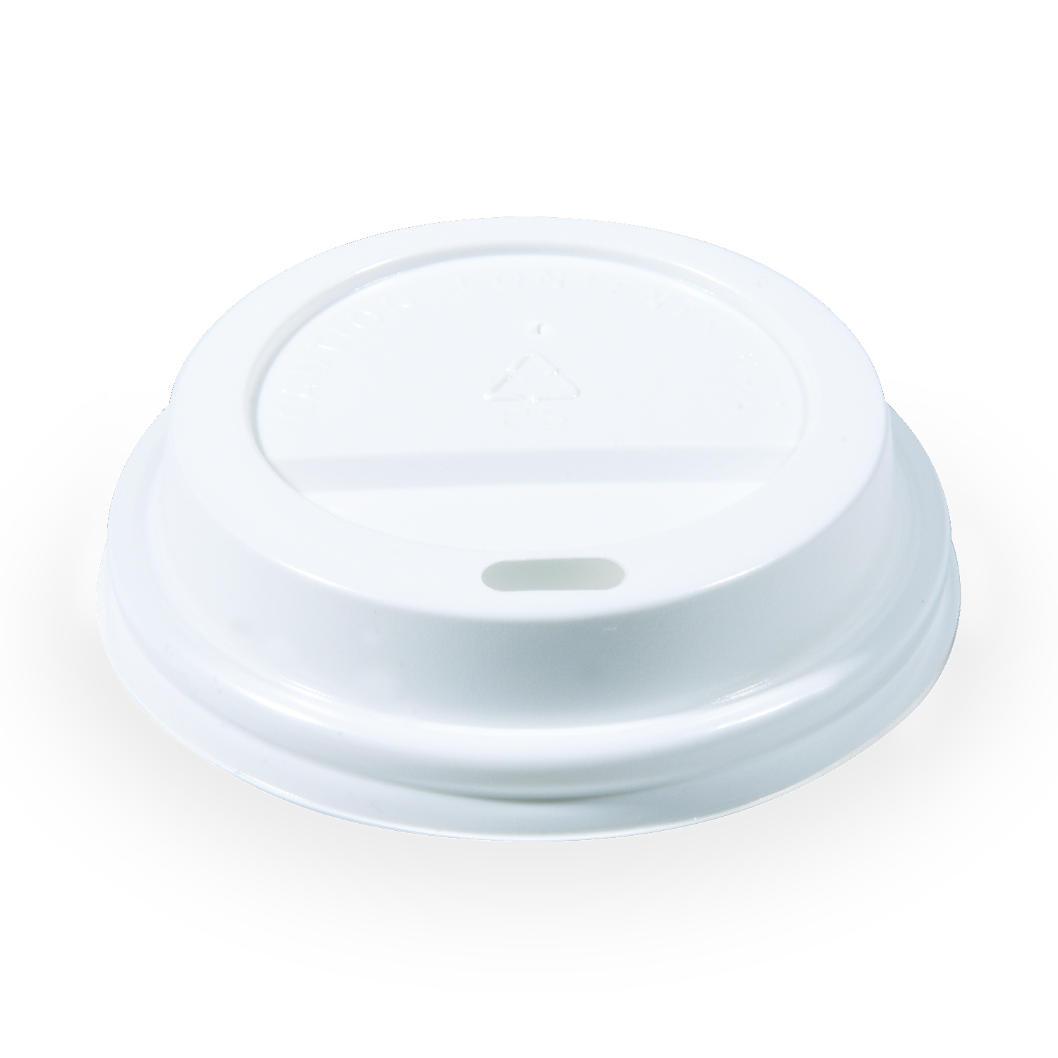 Domdeckel aus PS weiss für Becher Ø 73 mm, Packung à 100 Stück