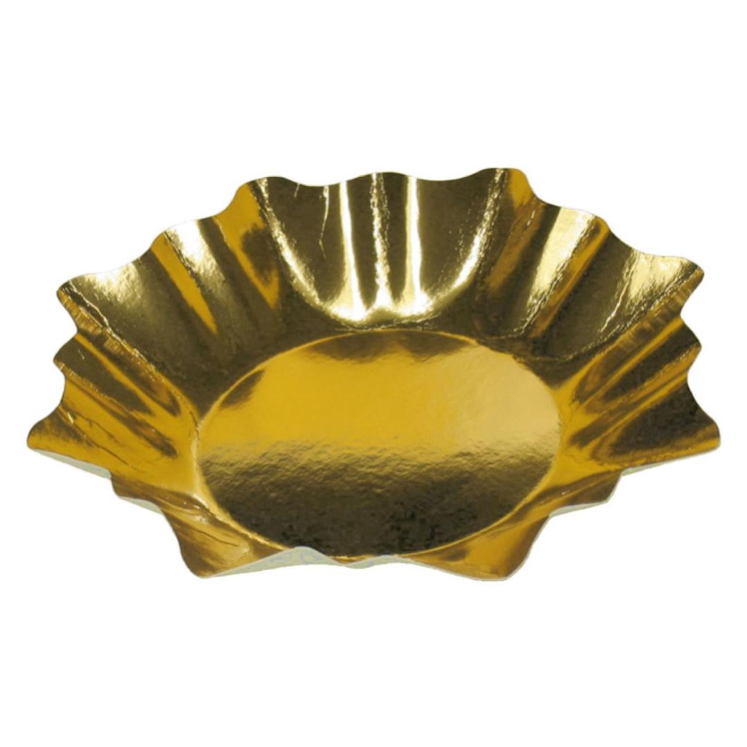 Pappteller STERN  28 cm gold (2 Stück)