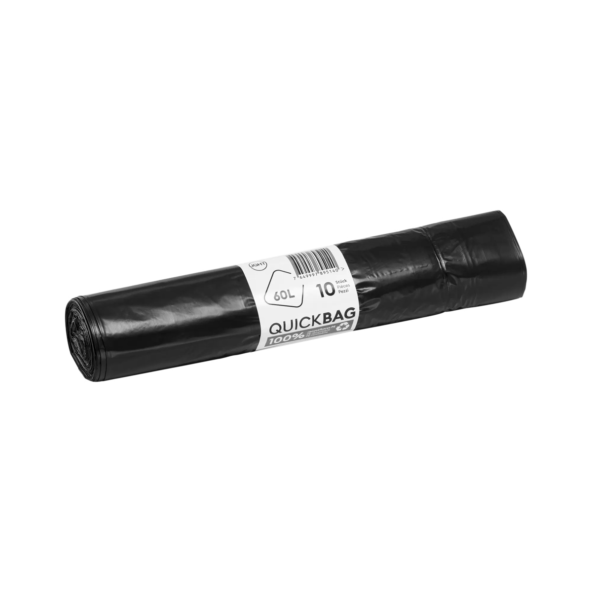 CWS Kehrichtsäcke Schwarz 60 l mit Zugband