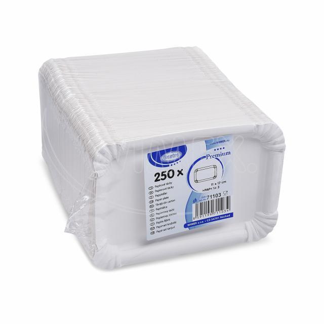 Pappteller weiß 11 x 17 cm - 250 Stück
