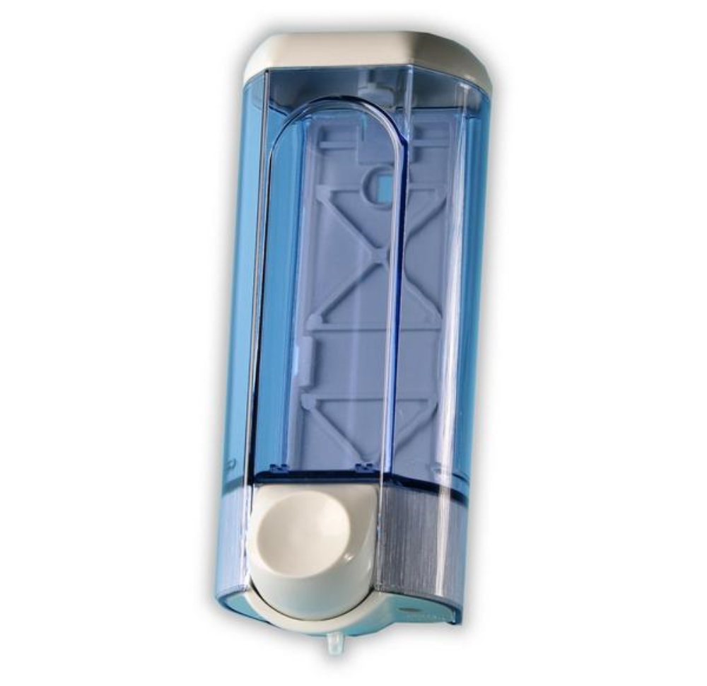 Cosi Seifenspender weiss / transparent, 800 ml, H: 250 B: 95 T: 95 mm