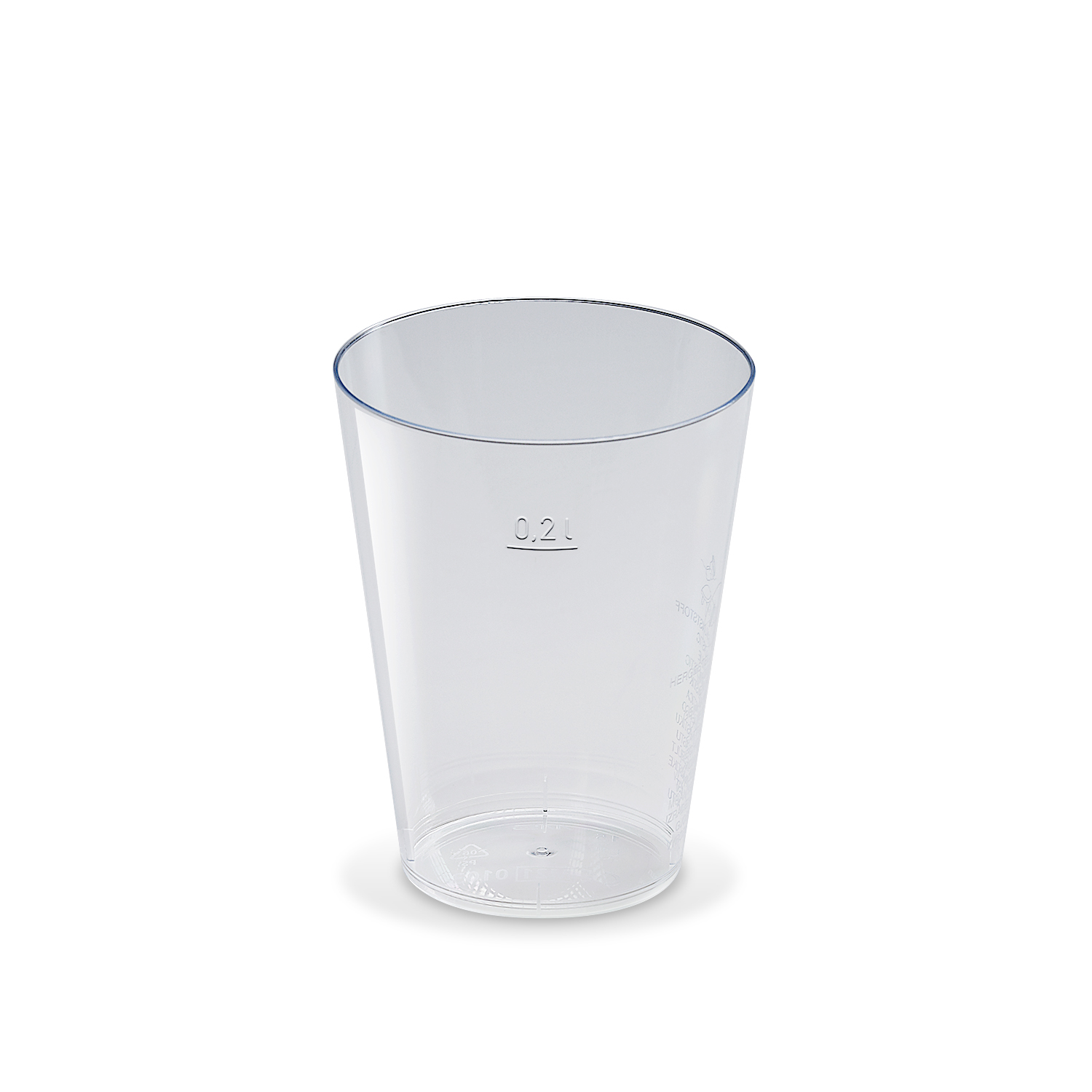 Trinkglas (PS) 75mm 0,2L - 50 Stück