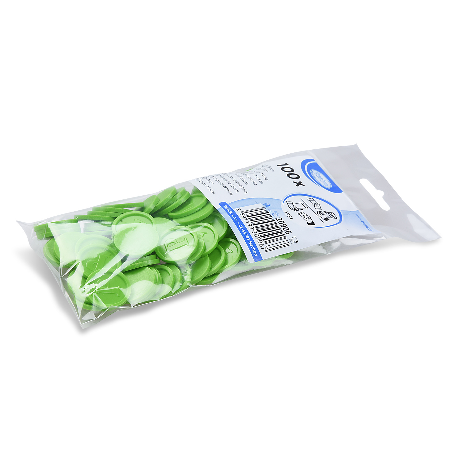 Pfandmarke (PS) grün 23mm - 100 Stück