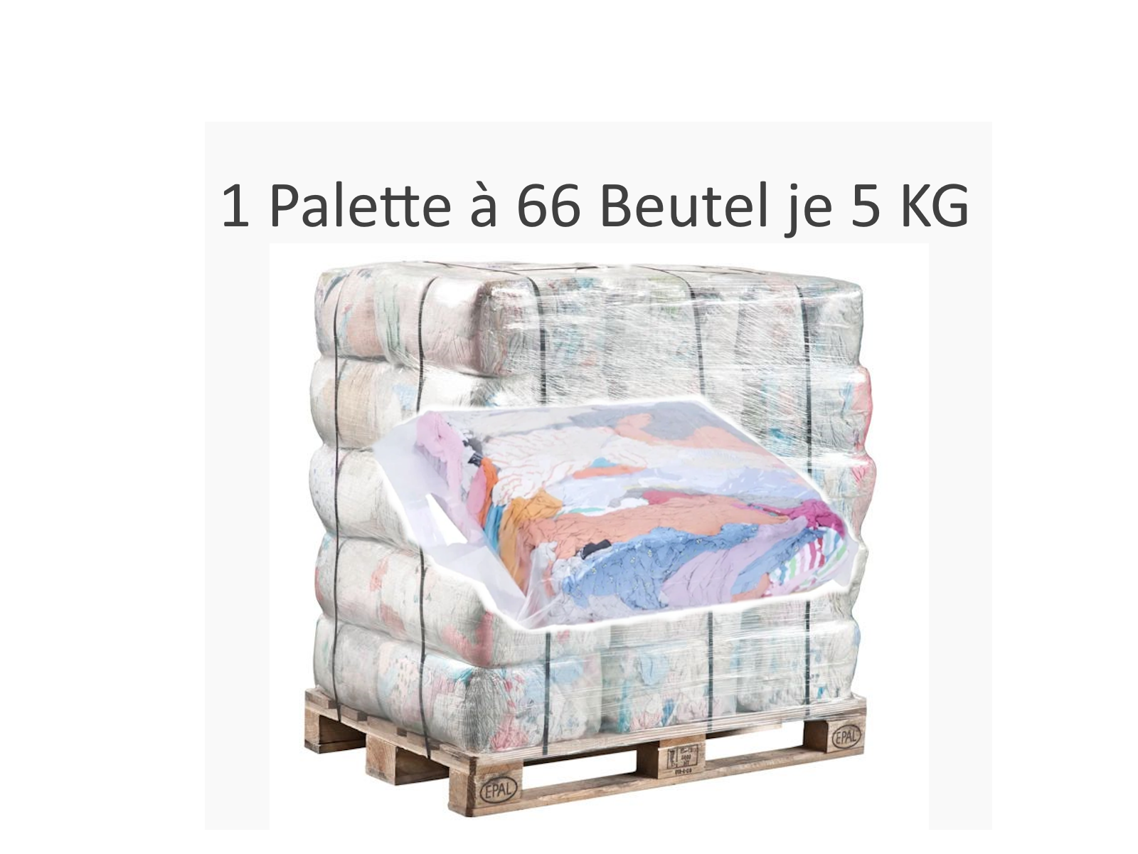 Palette Putzlappen Hellbunt - 66 x 5 KG