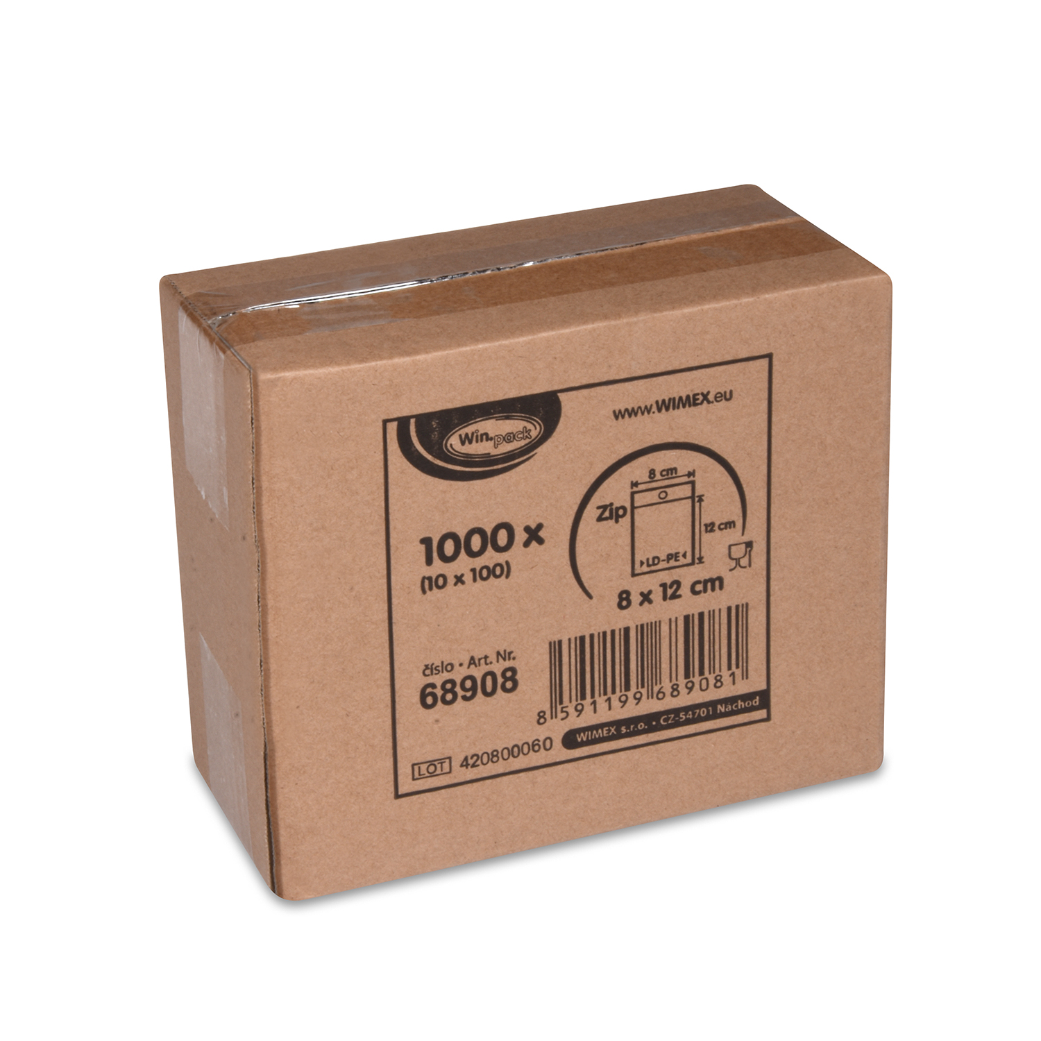 Schnellverschlussbeutel (LDPE) 8 x 12 cm - 1000 Stück