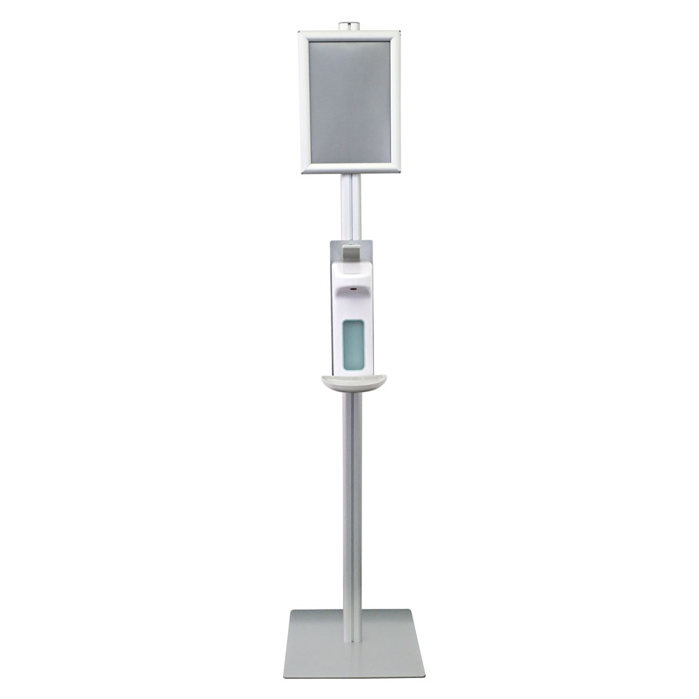 Desinfektionssäule - Aluminium mit Armhebelspender