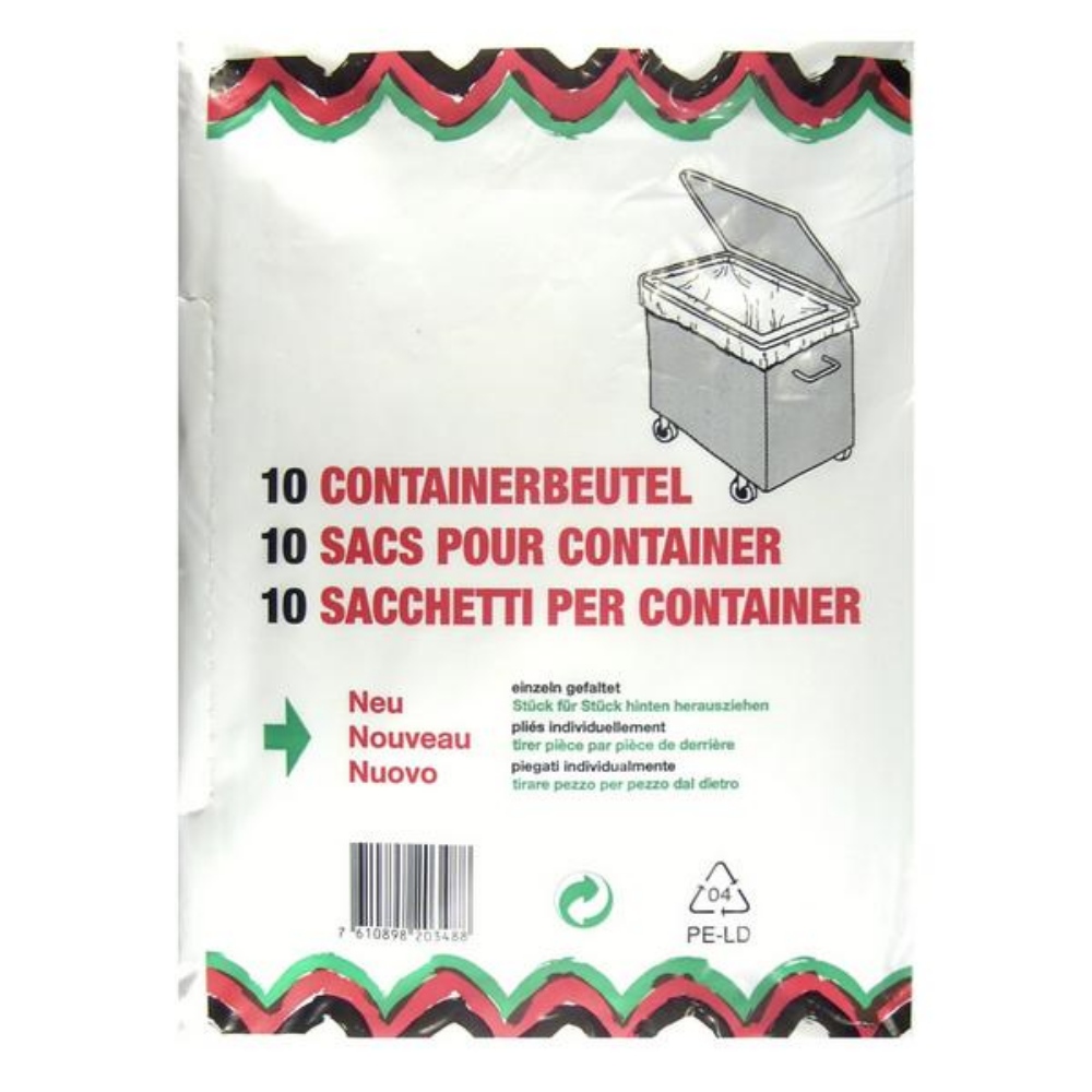 Containersäcke 800 Liter, LD-PE, transparent, Spenderverpackung, 1150 / 710 × 1500 mm 50 Stück