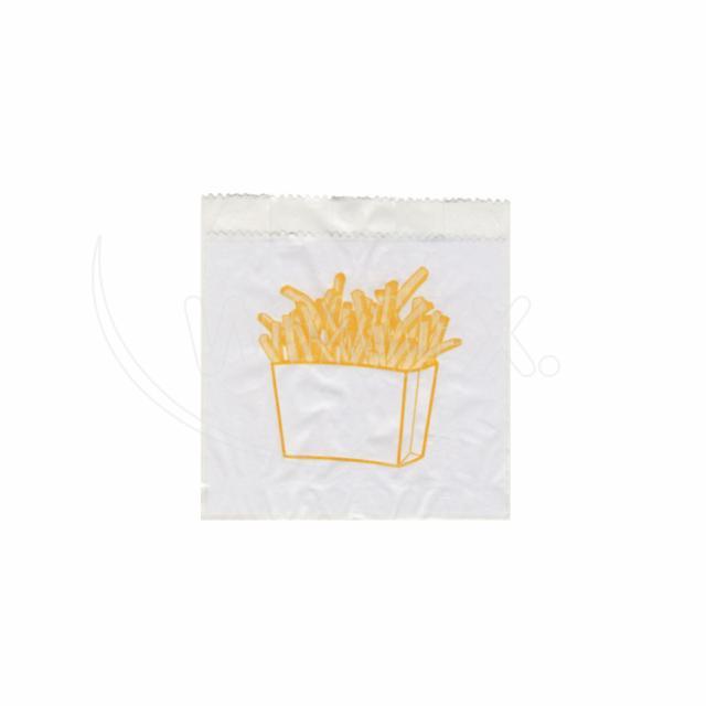 Papierbeutel Pommes-Frites 10+5 x 11 cm - 300 Stück
