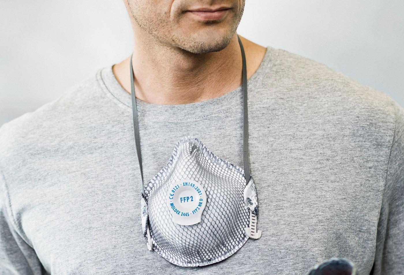 Moldex 3408 Atemschutzmaske FFP3 R D mit PROVALVE  Air Plus - 5 Stück pro Box einzeln verpackt