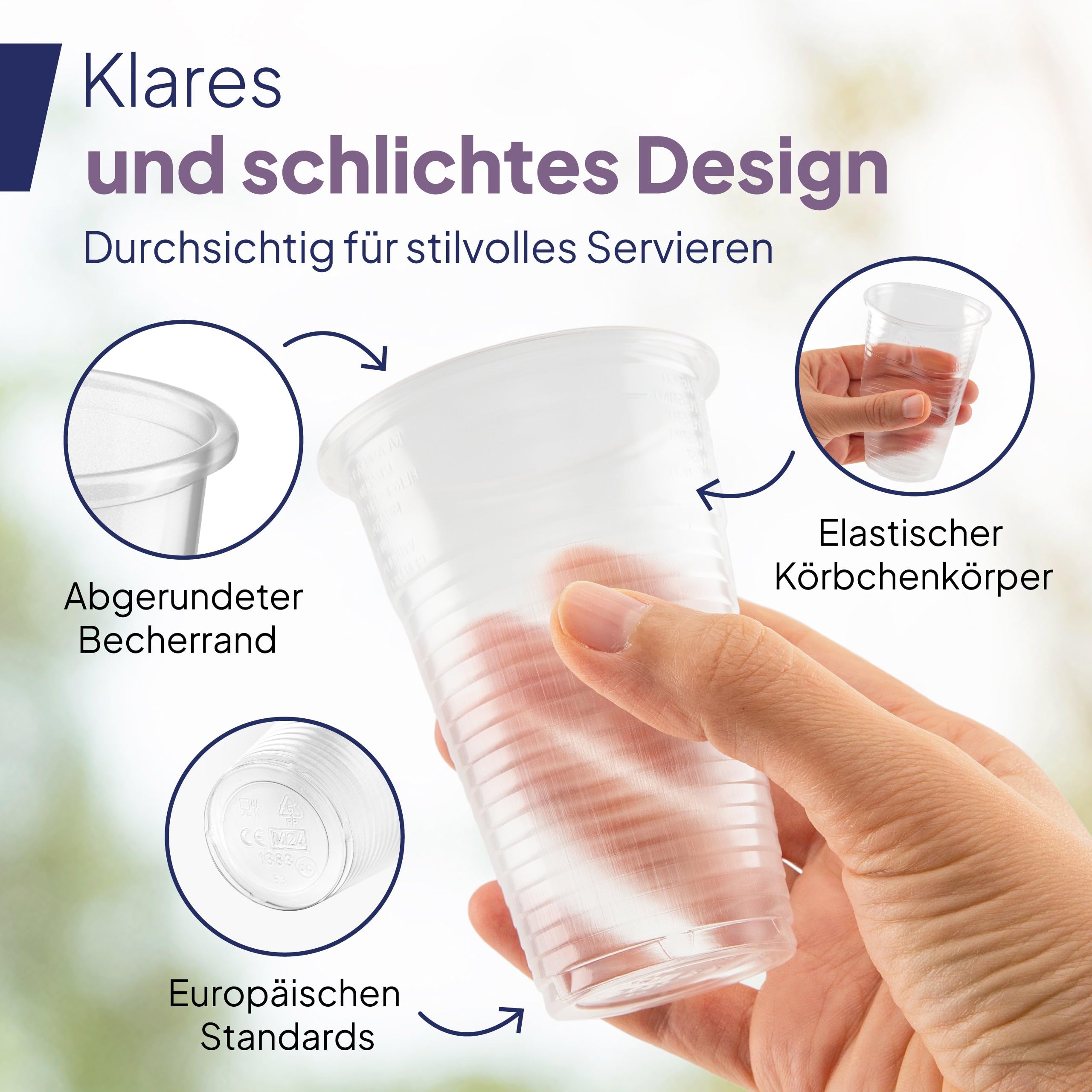 2500 Trinkbecher 300ml (PP) klar Ø78mm