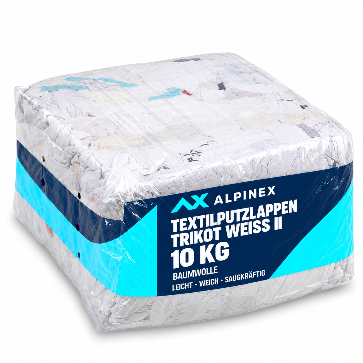 Alpinex Putzlappen Trikot weiss – 5 kg