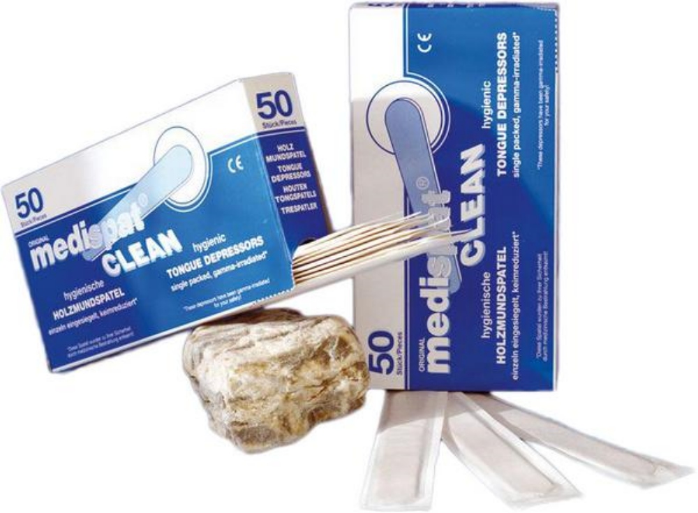 Medispat Clean Mundspatel aus Holz 50 Stück