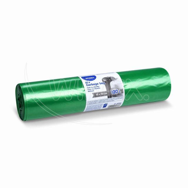 Müllsack LDPE grün 70 x 110 cm 120 l, Packung à 25 Stück